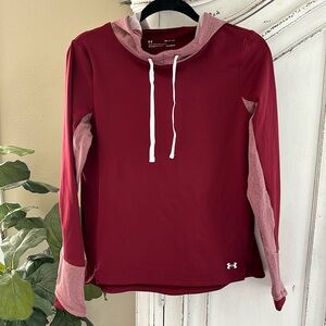 Under Armour Hoodie Womens Size Small Loose Coldgear Thumbholes